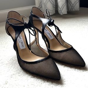 Jimmy Choo brand new black leather heels size 37